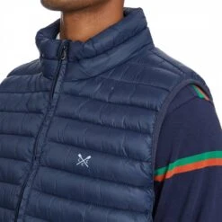 Navy Padded Gilet -Schmuddelwedda mens mixed noid15 4